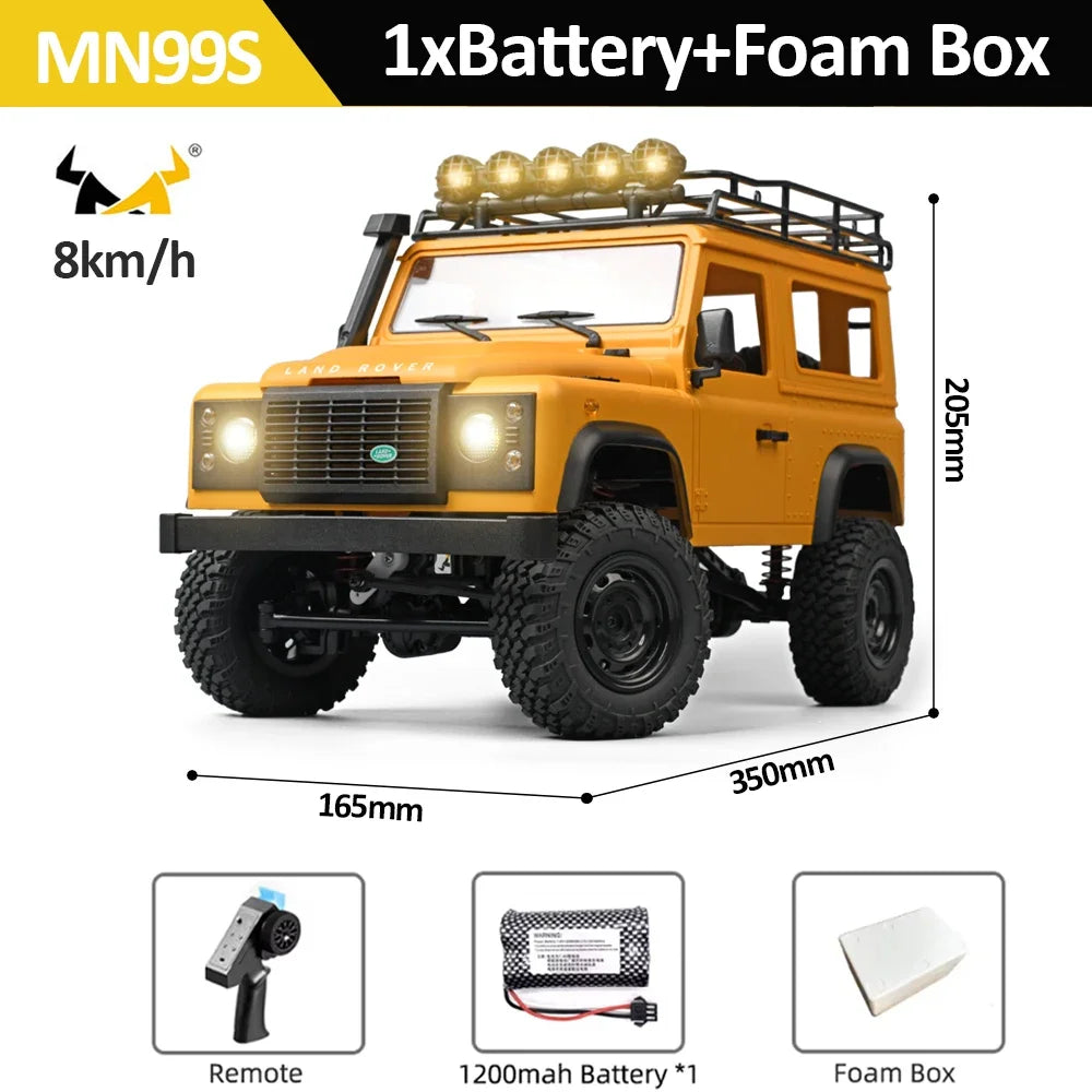 1/12 MN99s Rc Car MN Model 2.4G RTR Remote Control 4WD Off-road Climbing Crawler Defender Pickup Truck Toys for Children