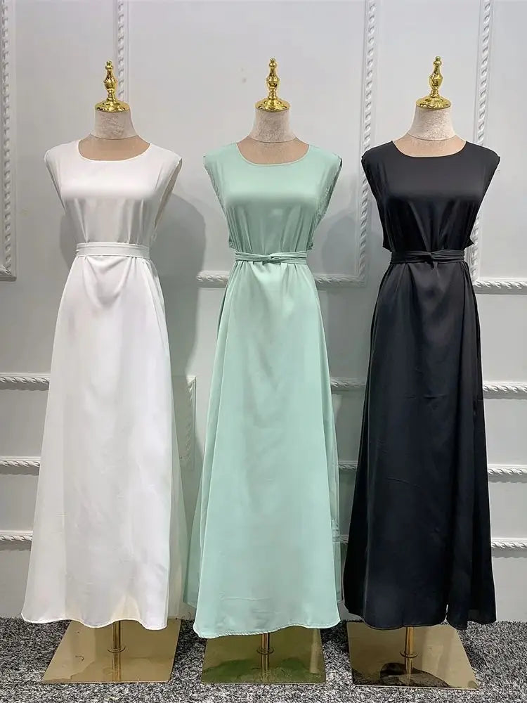 Ramadan Eid Black Abaya Damen Islam Inside Modest Dress Prayer Clothes Women Muslim Kebaya Kaftan Robe Vestidos Musulmanes Femme.