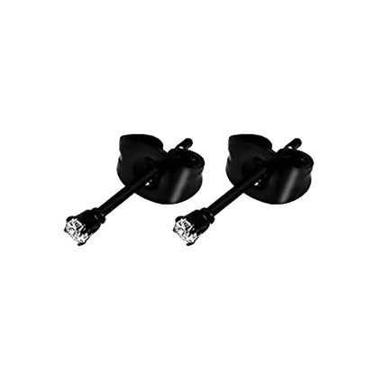 1 /11 Pairs Punk Stainless Steel Stud Earrings Black Earrings Set For Men Women Vintage Hip Hop Piercing Ear Jewelry Accessories
