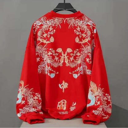 Chinese Style Essentials Hoodies Woman Winter Tops Coquette Star Clothes Autumn Pulovers Hooded Sweatshirt Women Grunge Vintage