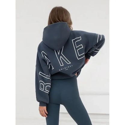 European American Fashion Printed Hooded Hip Hop Sweatshirt 2025 New Cross Border Thickened Versatile Long-sleeved Loose Clothes.