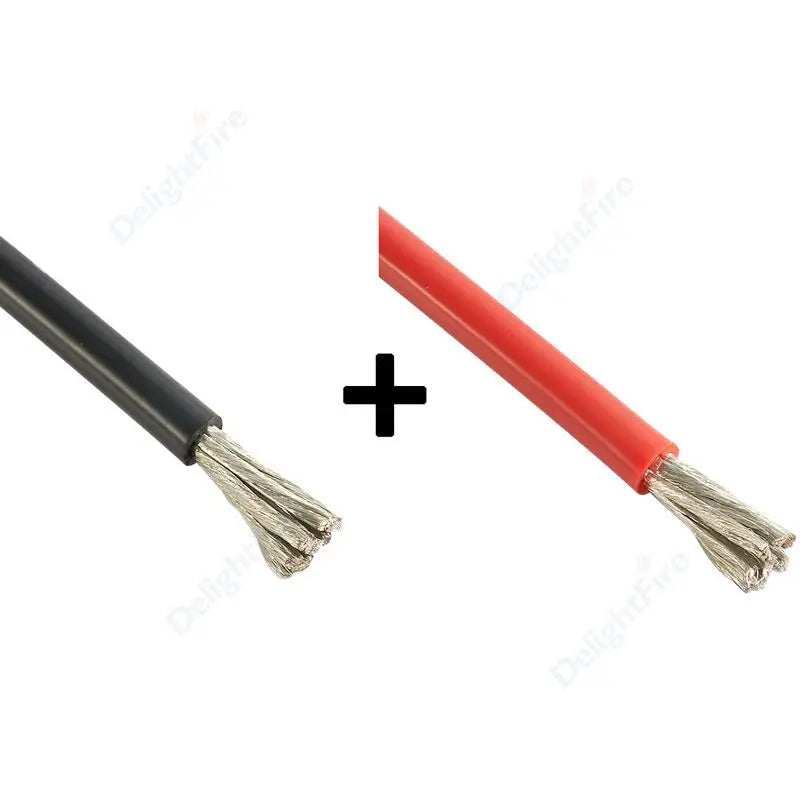 Heat Resistant Silicone Cable Solar Panel Electrical Wire Red Black 24 22 20 18 16 14 12 10 8 6 4 awg gauge for Car Auto Battery