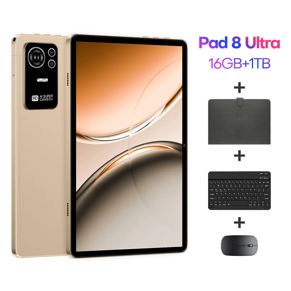 Original Pad 8 Ultra 11 Inch 16GB RAM 1TB ROM tablet Android 14 Core Pad Tablet PC Phone Dual Wifi tablette android 8800mah