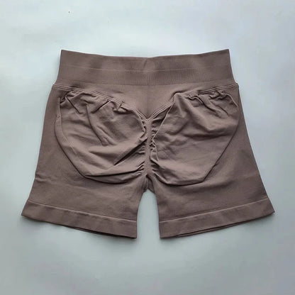 Yoga Shorts Resistance Exercise Shorts Seamless Low Waist Scrunch Bum Gym Shorts Workout Biker Short Stretch Fitness Sportwear.