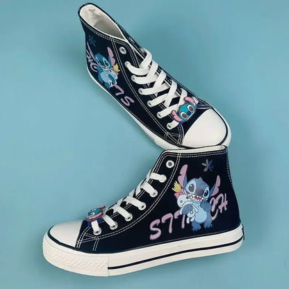 Disney cartoon canvas Stitch Couple shoes girls summer new Korean fashion wild Mickey mouse children canvas sneakers size 34-44.