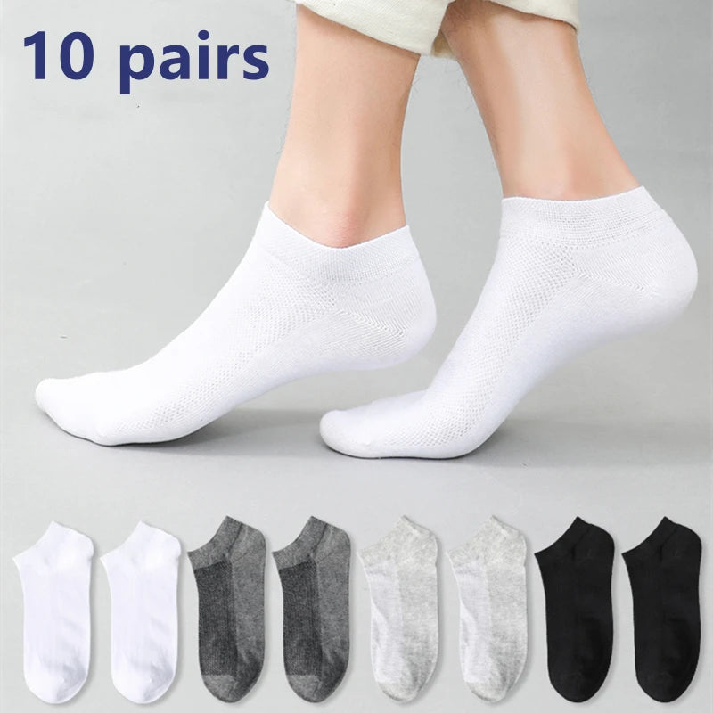 10/5/3MEN'S Mid-calf Socks Cotton Socks for All Seasons, Solid Colour and Versatile.