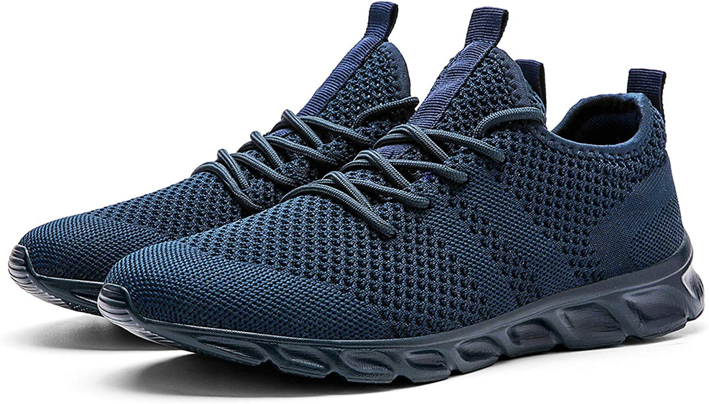 2024 Trend men's casual shoes light sneaker white large size outdoor breathable mesh fashion sports black running tennis shoes.