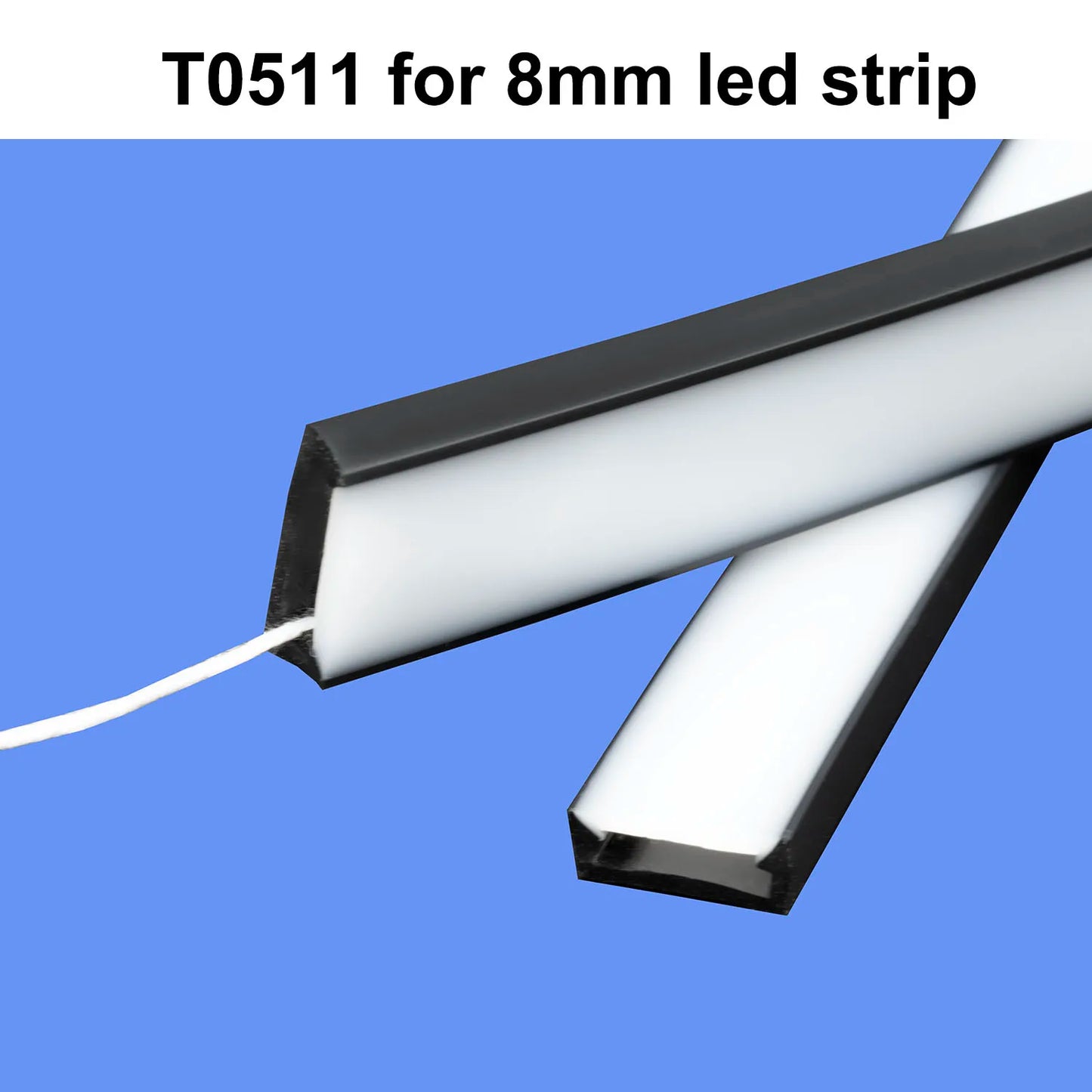 LED Silicone Neon Tube T0511 T0513 T0515 T0308 Flexible Protection Cover Transparent Matte Black Milky For 6-12mm WS2812  Strip.