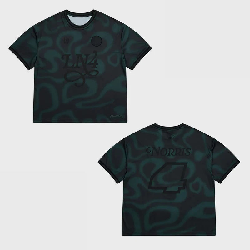 2025 new LN4 grandstand'25 Jersey Lando Norris extreme sports breathable quick drying short sleeved sweatshirt.