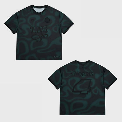 2025 new LN4 grandstand'25 Jersey Lando Norris extreme sports breathable quick drying short sleeved sweatshirt.