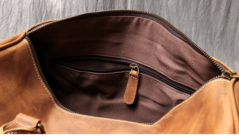 Vintage Herren Rindsleder Business Kurzstrecken tragen Handgepäck taschen große Kapazität Reisetasche einfache Umhängetaschen.