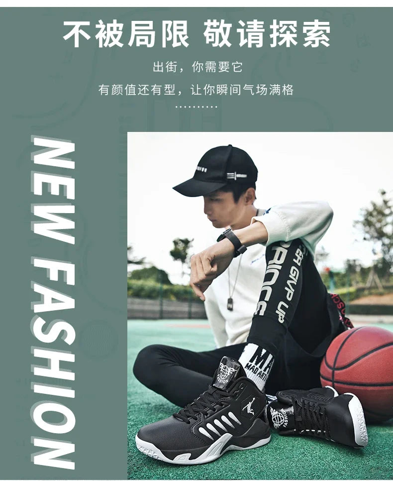 2024 Men Basketball Shoes Outdoor Sports Shoes Male Trendy Sneakers Wear Resistant Rubber Sole Basketball Shoes unisex 36-45.