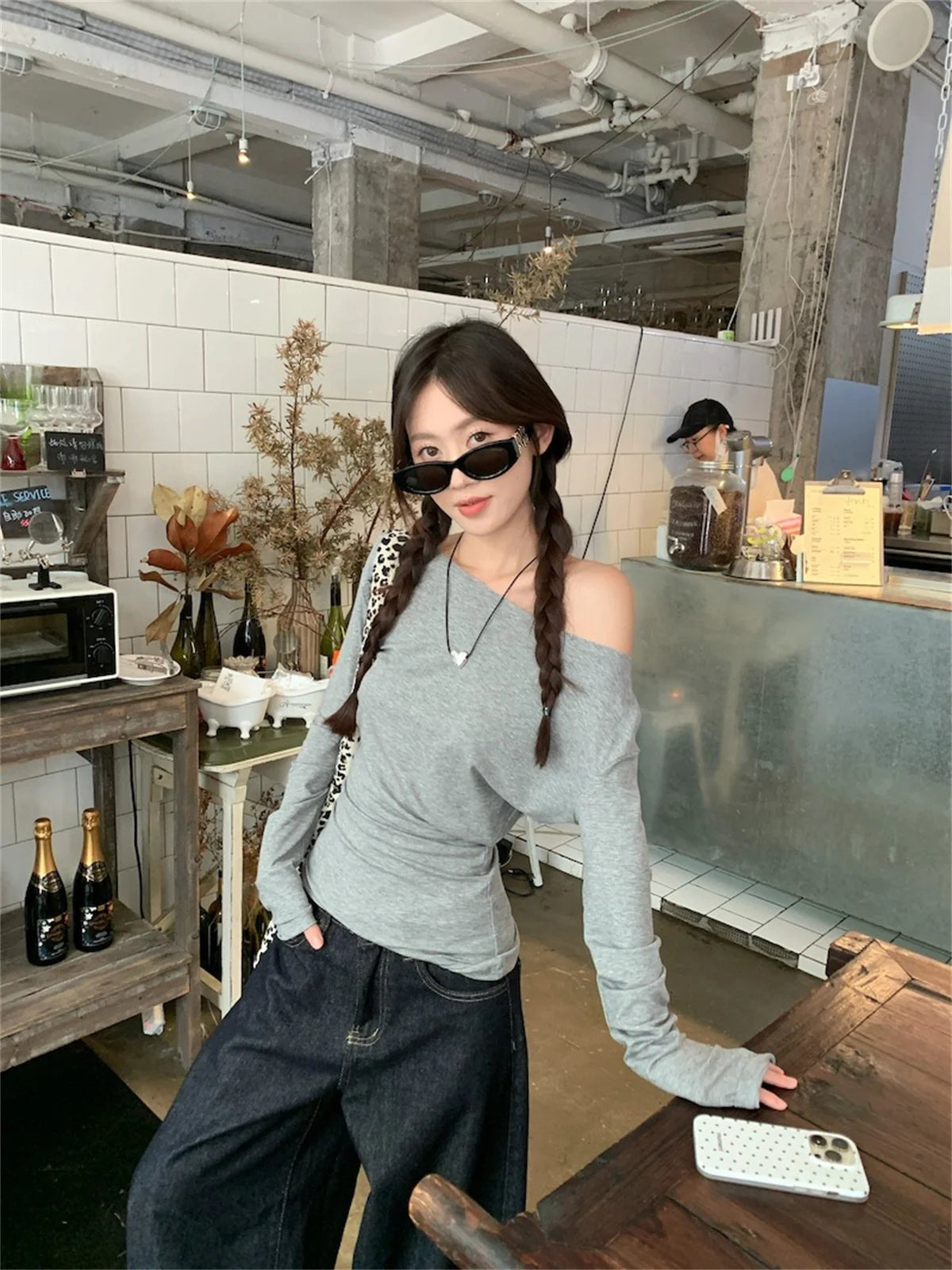 Women Sexy Off Shouder Tops 2025 Fashion New In Y2k Hot Girl Slim Long Sleeve Shirts Solid Autumn Spring Chic T-shirt Streetwear.