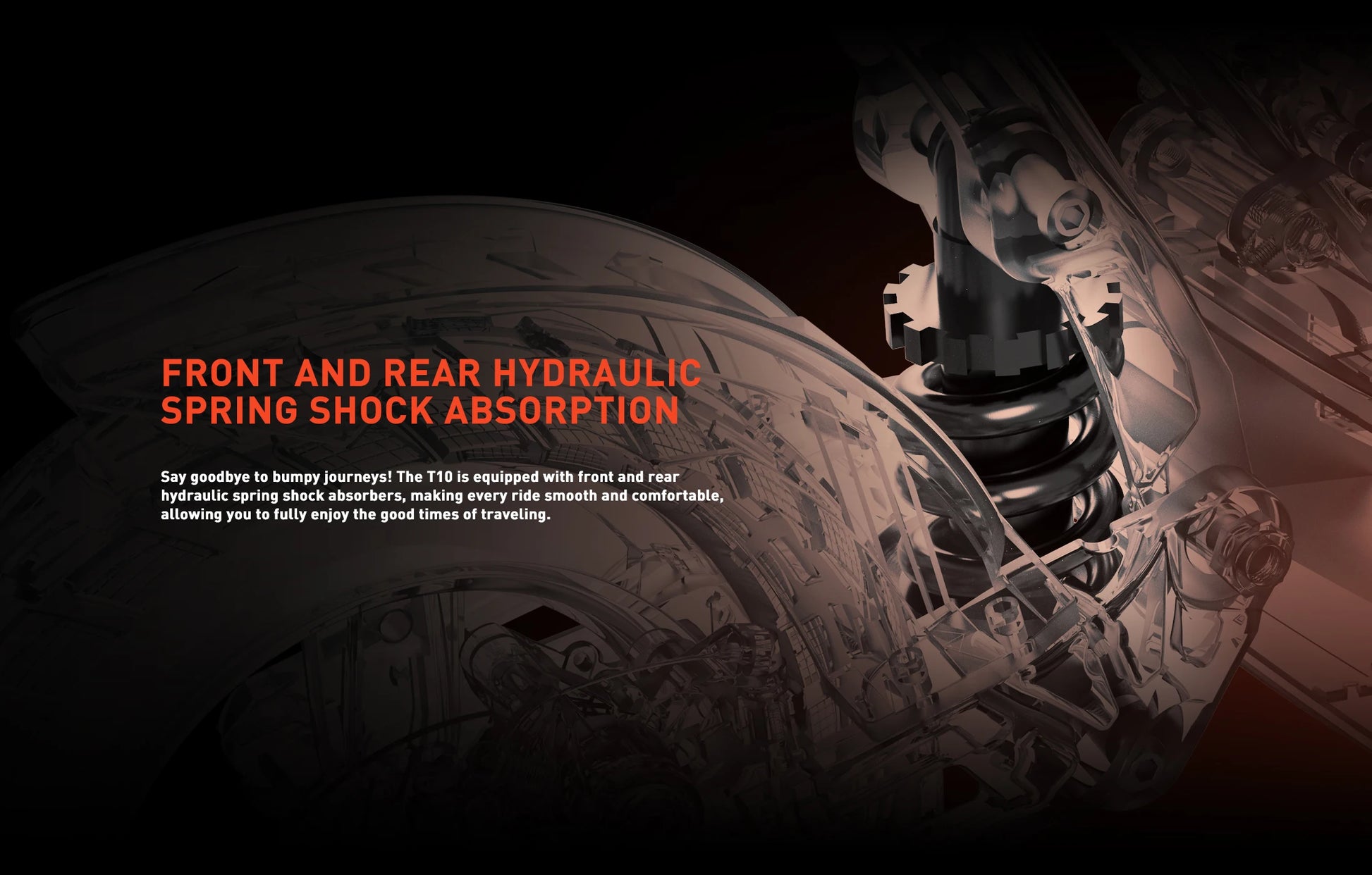 JOYOR T10 Adult Off-Road Electric Scooter 1000W*2 Motor 60V18AH Battery Escooter 10" Off-Road Tire Foldable E-Scooter.