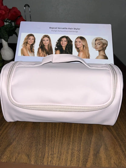 5 in 1 High-Speed Hot Air Styler Frizz-Free Fast Drying No Heat Damage Hair Dryer Curl Volumize Straighten with Travel Bag.