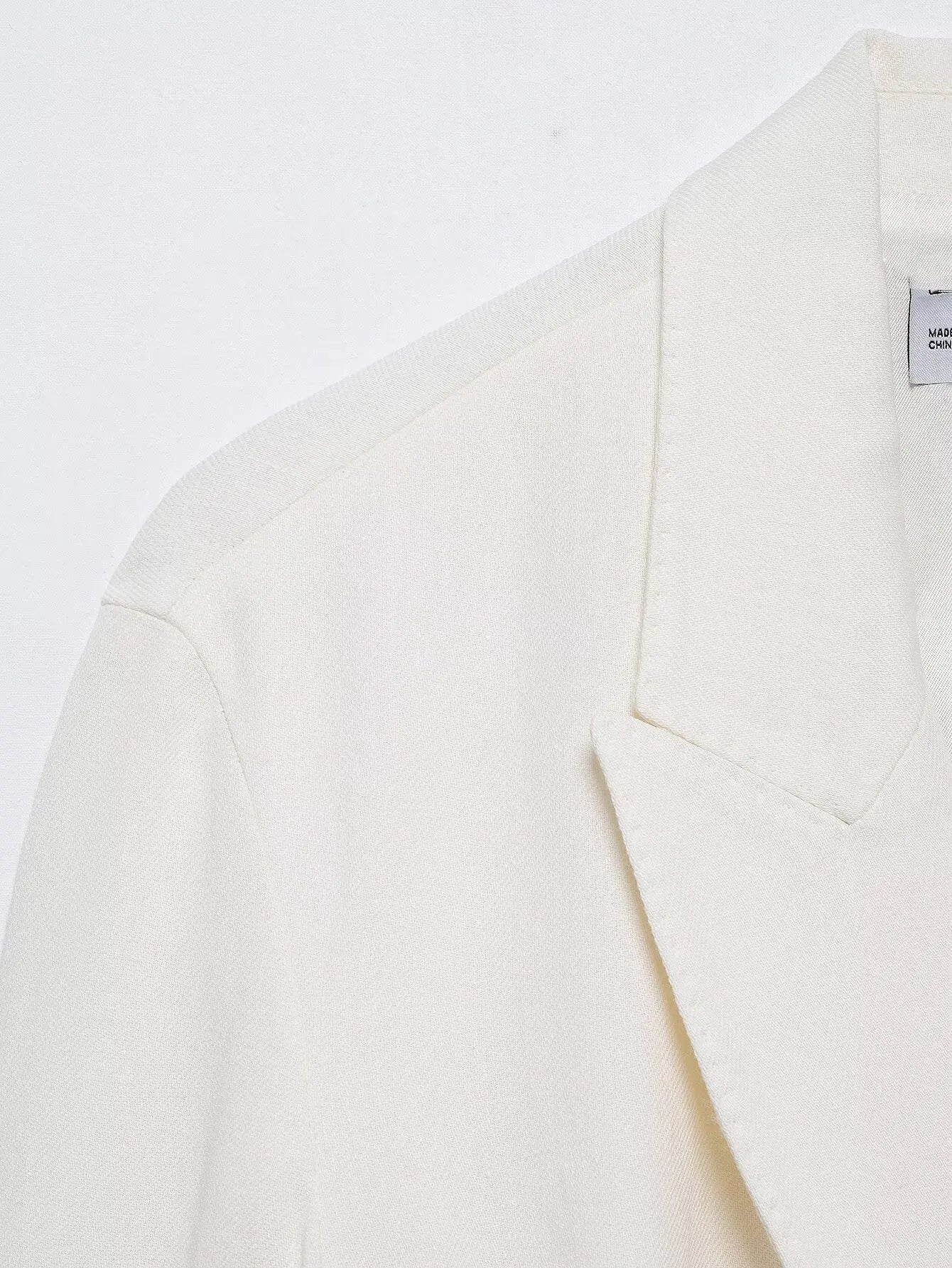 HH Women's Suits White Turn-Down Collar Long Sleeves Lace-Up Blazers+High Waist Zipper Long Pants Female Spring Fashion Sets.