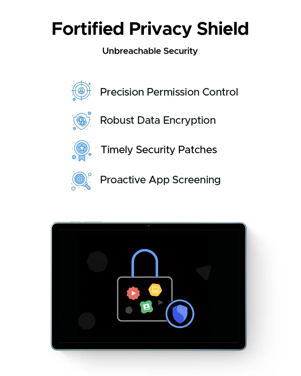 DOOGEE Tab A9 Pro+ Tablet PC Android 15 Dual Speakers 11'' Screen 30GB RAM (6GB+24G) 128GB 8580mAh Battery Widevine L1 Smart Pad