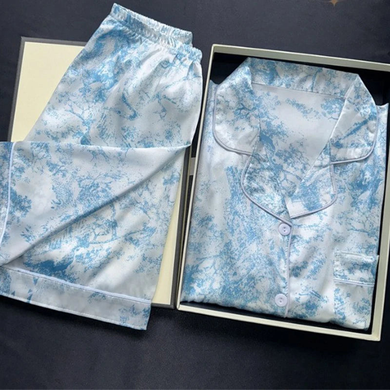 Zweiteiliges Pyjama-Set mit Kirschdruck, Sommer-Pyjama mit künstlichem Fleck, modische Heimkleidung, lässige Damen-Shorts und Top-Set, Pyjama.