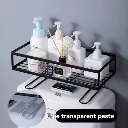 1 Stück Badezimmer-Einzel- und Doppelschicht-Toilettenpapierregal, multifunktionales Badezimmer-Lagerregal ohne Bohren, Badezimmerregal