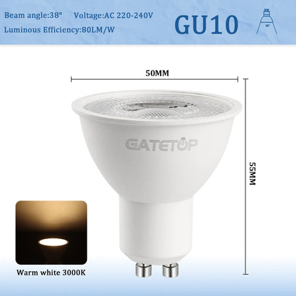 4–20 Stück GU10 LED-Strahlerlampe, dimmbar, warm, kalt, weißes Licht, 120 °   38 °   3000K 4000K 6000K für das Home-Schlafzimmer derec Einbauleuchte