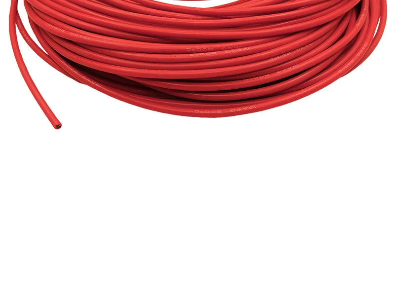Soft Silicone Cable Auto Car Battery Automotive Wiring 30 28 26 22 20 18 16 14 12 8AWG Heat-resistant Electrical Wire Red Black.