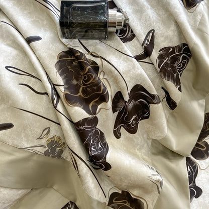 Floral Print 600TC Egyptian Cotton Bedding Queen King Comforter Cover Soft Duvet Cover Set Flat/Fitted Bed Sheet Pillowcases