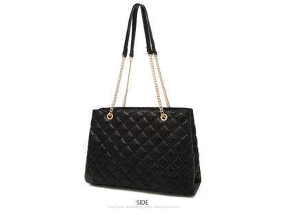 FOXER Women Fashion Quilted Shoulder Bag Female Classic Underarm Bag Vintage Lady Simple Tote Bags Chrismas Gift.