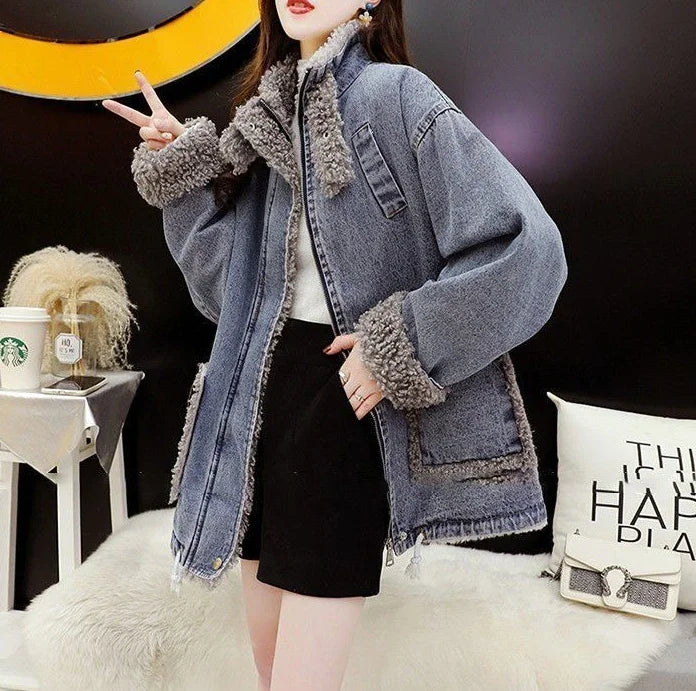 Lässige Damen-Jeansmäntel 2025, Neuheiten, warmer Winter, kalte Damen-Jeansjacken, kostengünstige koreanische Bewertungen, viele Kleidungsmodelle.