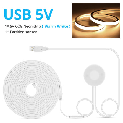 DC5V USB Touch Sensor dimmbar und Hand Sweep Schalter Cob Licht LED Streifen Neon Silica Gel Band wasserdichte Hintergrund beleuchtung DIY nach Hause.
