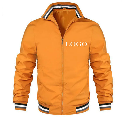 Your Own Design Brand Logo/Picture Personalized Custom Anywhere Men Women DIY Fashionable stand collar jacket Fashion New jacket.