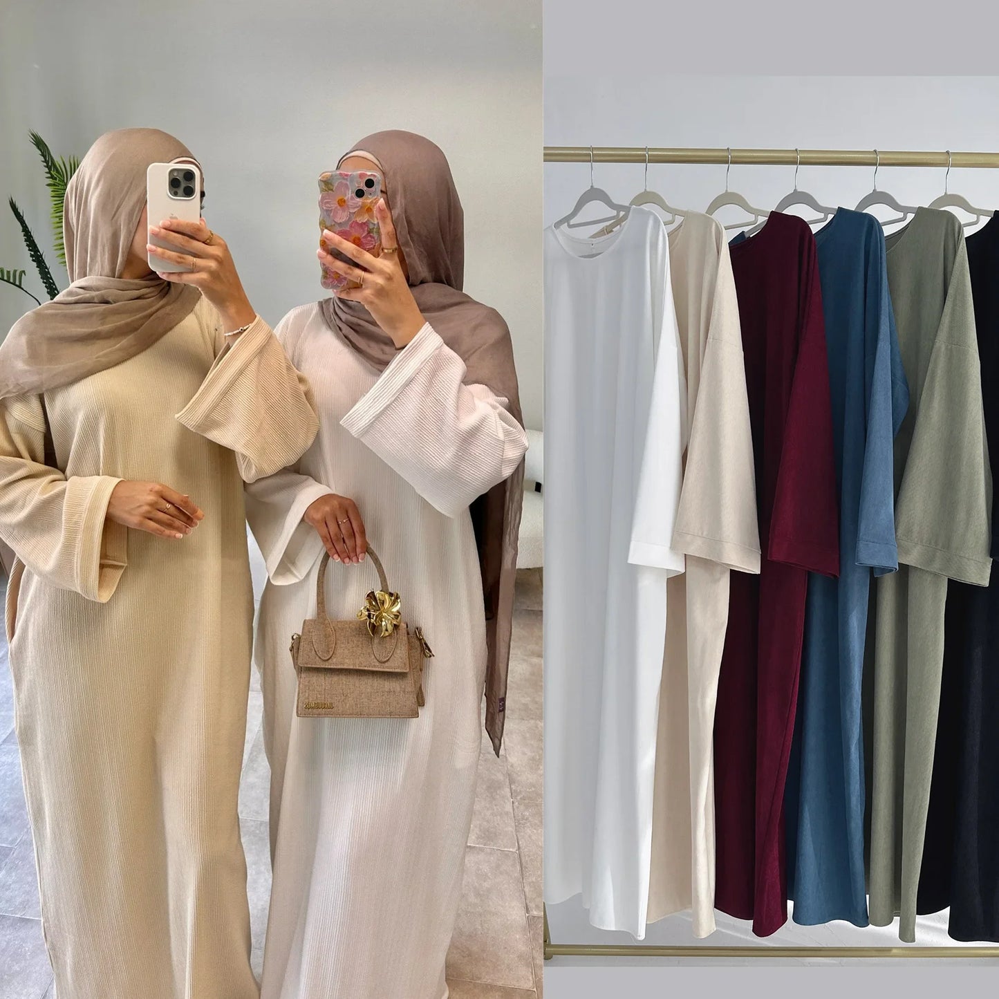 Warm Arabic Corduroy Abaya Dress for Women Ramadan Dubai Women Modest Muslim Coat Winter Islam Clothing New Turkey Solid Robe.