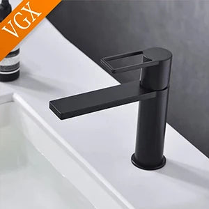 VGX Bathroom Faucets Luxury Gold Basin Mixer Sink Faucet Gourmet Washbasin Tapware Hot Cold Water Tap Brass Chrome Black Grey