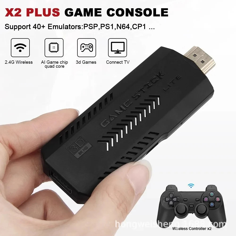 X2 Plus 256G 128G 64G GD10 Pro 4K Game Player 3D HD Retro Video Game Console Wireless Controller TV 50 Emulator For Kids Gifts.