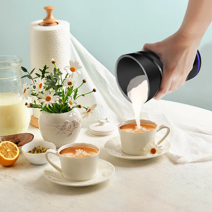 4 in 1 Automatic Milk Frother Electric, 600ml Capacity Hot & Cold Milk Foamer, Silent Operation for Coffee Cappuccino Chocolatte.