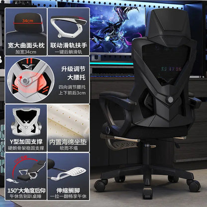 Computer-Bürostuhl, ergonomisch, bequem, drehbar, aus Netzstoff, Gaming-Chefstuhl, Liegestuhl, Liegestuhl, Silla Oficina, Heimbüro