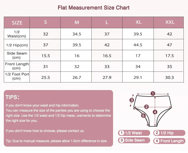 High Waist Menstrual Panties for Women 4-Layer Leakproof Protection Fast Absorbent Period Panties Heavy Flow Briefs.