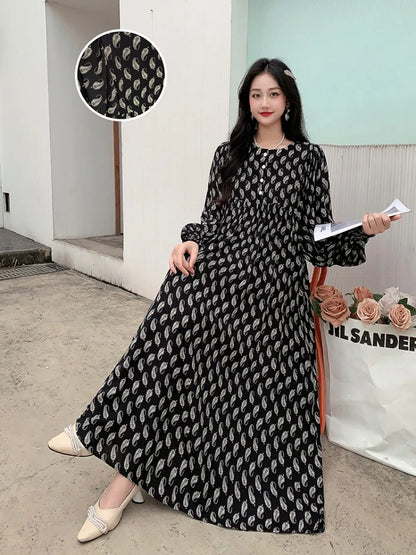 Kleid Frauen Kleidung plus Größe Frühling Sommer böhmischen Strand koreanischen Stil Blumen Vintage Vestidos Robe lose Kleider übergroß.