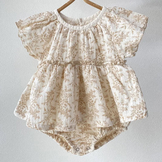 2024 neue Sommer Kleinkind Baby Body suits ärmellose Baumwolle Druck Neugeborenen Baby Overall 0-24m Kinder kleidung