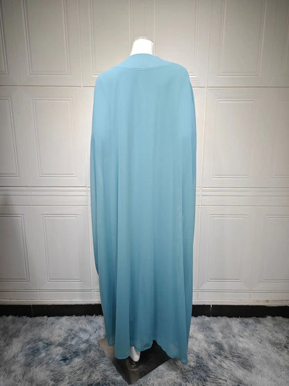 Uni Ramadan Sequins Dubai Abayas Arab Tunics Batwing Sleeve Dresses For Women Gala Two pieces Moroccan Elegant Kebaya