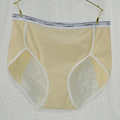 1Pack Women's Period Underwear Mid Waist Anti-Leakage Cotton Panties Comfortable Menstrual Briefs for Teens Ladies Intimates