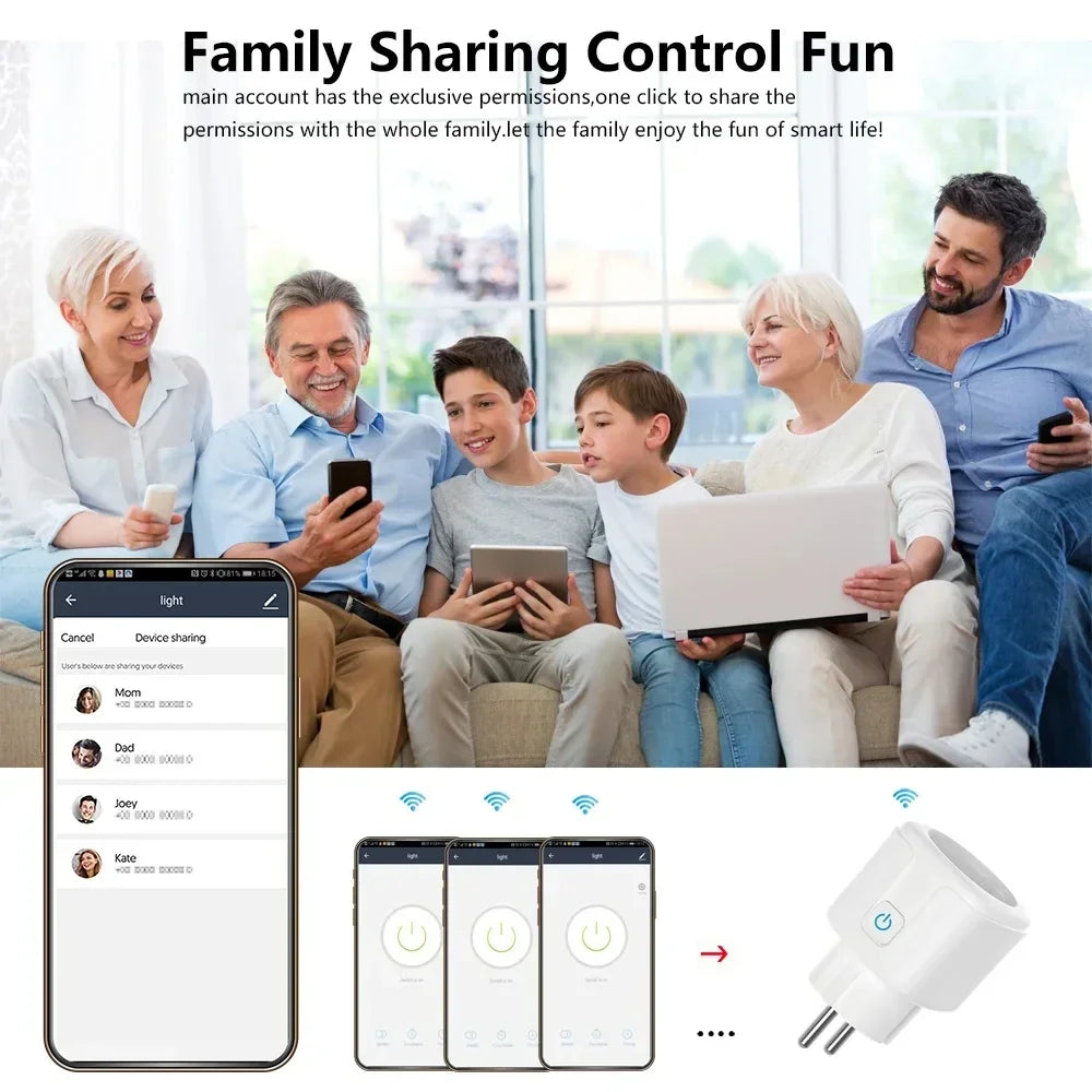 1PCS Zigbee 3,0 WiFi Smart Stecker EU Buchse Timer Adapter Outlet 16A/20A Power Monitor APP Voice control Tuya Alexa Google Alice.