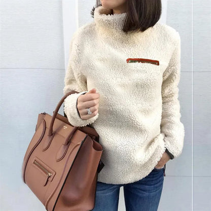 Winter Super Weich und Bequem Einfarbig Rollkragen Pullover frauen Pullover Fashion Zipper Sexy Top Damen Hipster Kleidung
