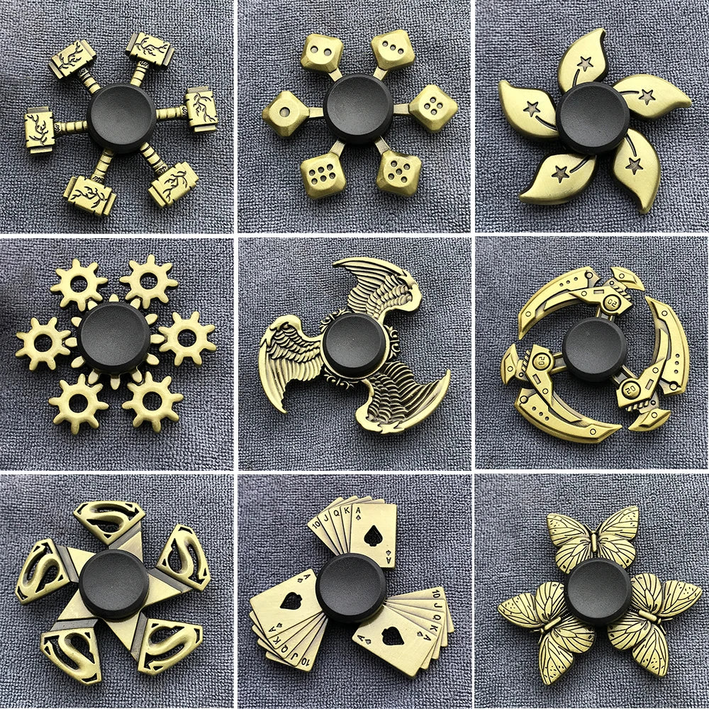 New Bronze Metal Alloy Fidget Spinner R188 Mute Bearing Hand Spinner Fingertip Gyro Stress Relief Toys For Kids Adult.