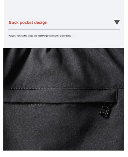 Men's Down Pants Autumn Winter New Solid Color Thickened Warm Outdoor Travel Adventure Harem Pants Men's Plus Size Casual Pants.