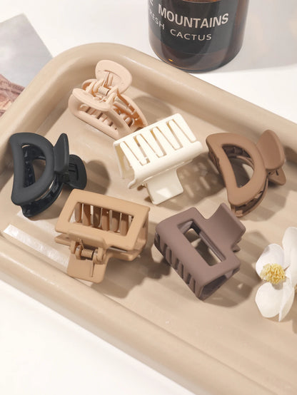 10 Pcs Pink Small Claw Clips Set,Matte Tiny Flower Jaw Clips for Women Girls,5 Style Nonslip for Thin Medium Fine Hair