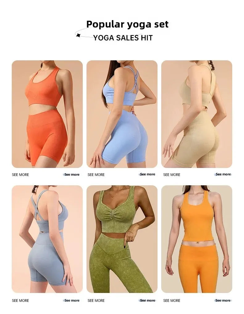 Plus Size Seamless High-Waisted Yoga Suit Long Sleeve Quick Dry Fitness Apparel Women's Promoting Legs Slimming Sportswear.