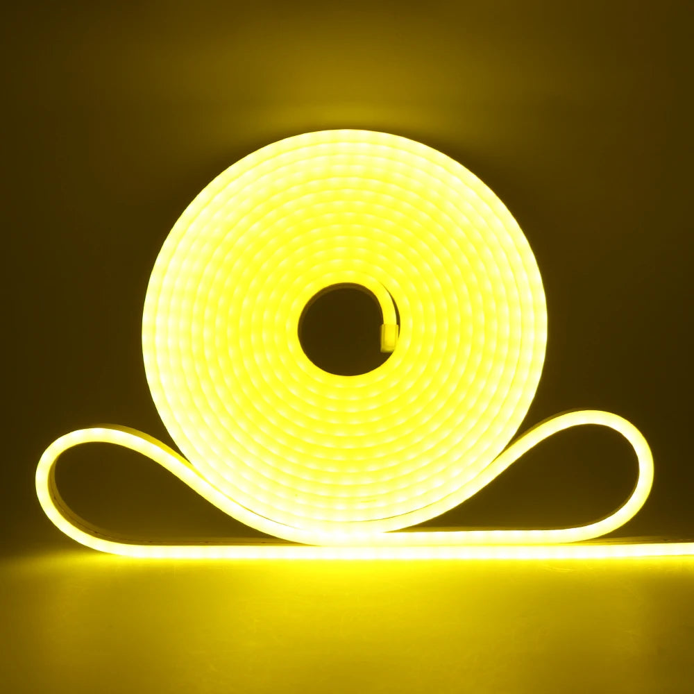 5V 12V 24V Neon LED Strip With 2Pin Wire 120LEDs/M IP67 Silicon Tube Bar Lamp Soft Flexible DIY Light Sign Rope 3000K-6500K