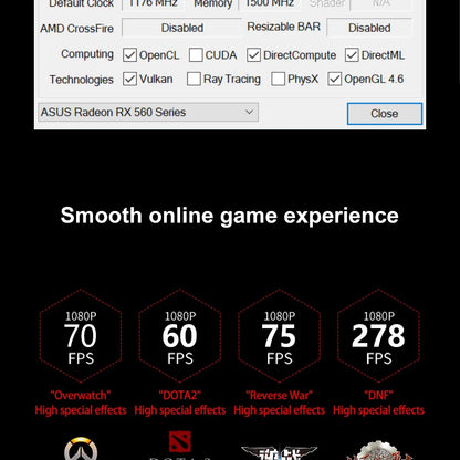 SEJISHI Video Card RX560 4G D5 Graphics Cards 128Bit GDDR5 AMD GPU RX560 4GB Gaming Card placa de video Diy Gaming Computer.