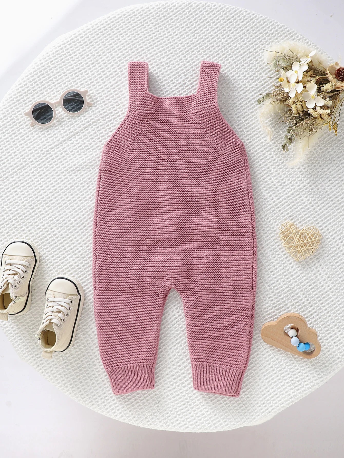 Baby Strampler Ärmellose Neugeborene Mädchen Gestrickte Strap Overalls Playsuits 0-18m Einem Stück Infant Outwear Overalls Kinder Kleidung.