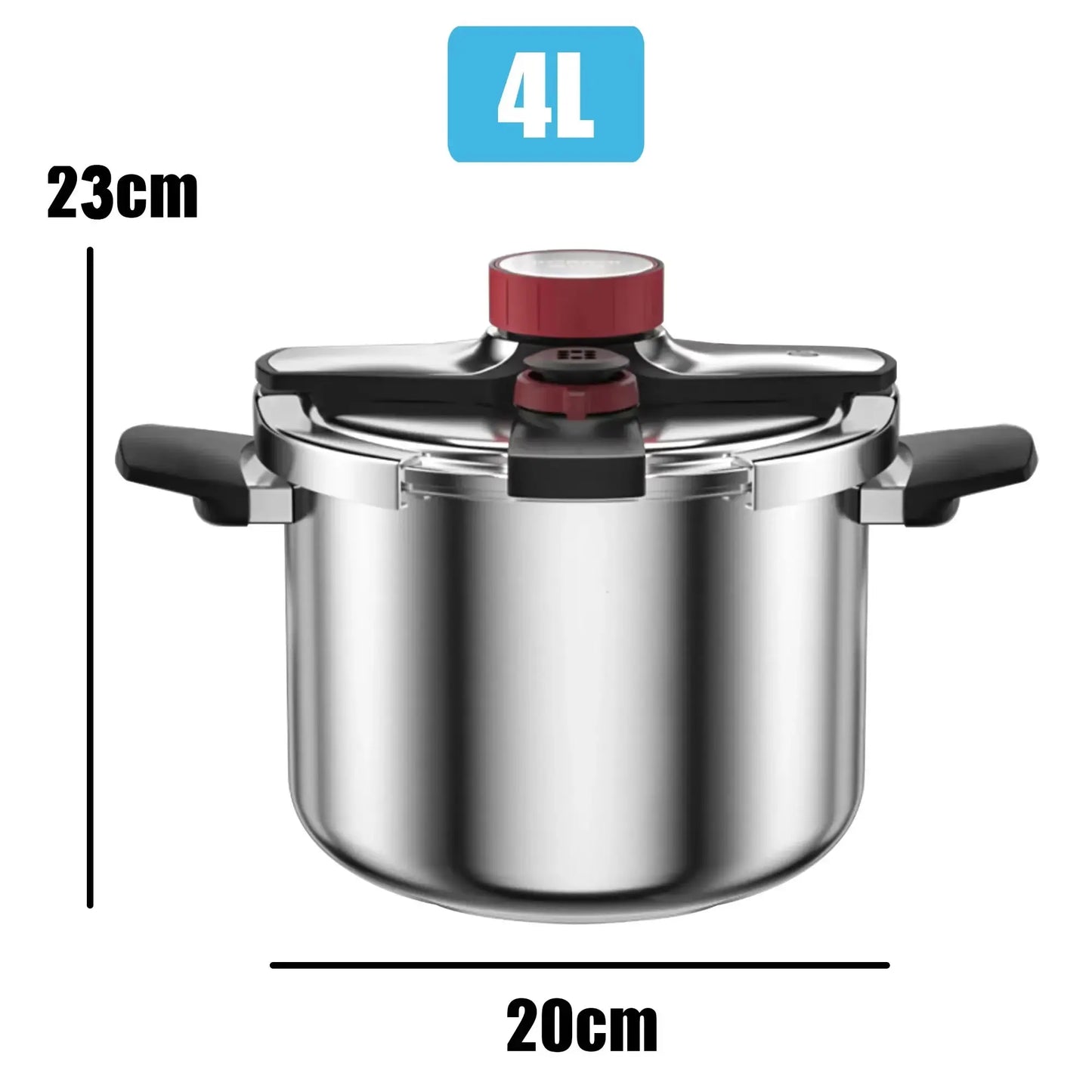 MOEYE 4/6L Pressure Cooker Multifunctional Pressure-Limited Explosion-proof Pressure Cooker Stainless Steel Kitchen Pressure Pot